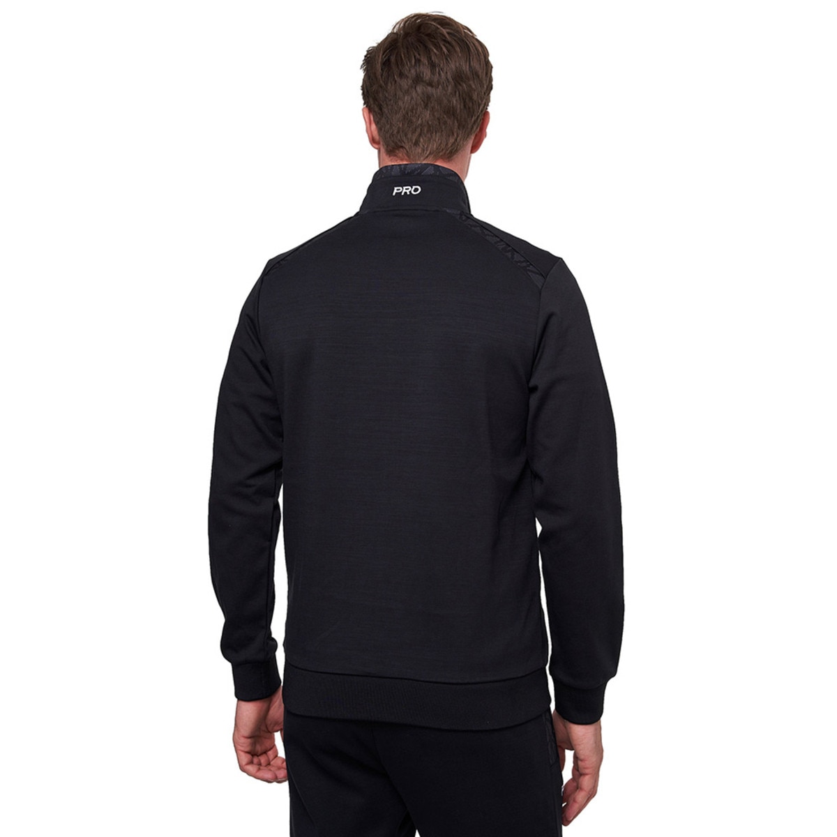 Higo Tracksuit Jacket: Black, Model, Back